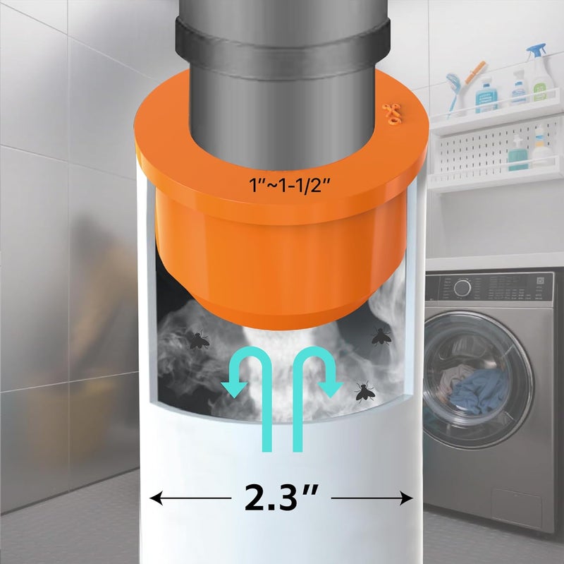 YMSDrain YMS Washing Machine Drain Outlet Plug, Silicone Sealing Plug for 1" ~ 1 1/2" Inlet Pipe, Durable & Easy to Install, Sewer Seal Coupler for Washing Machine Box (2.3" Outlet) - Image 2